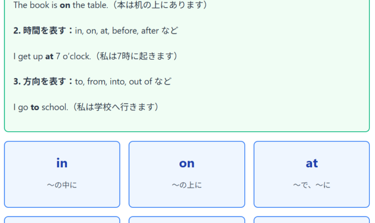 【中学英語】前置詞-復習ワークシート